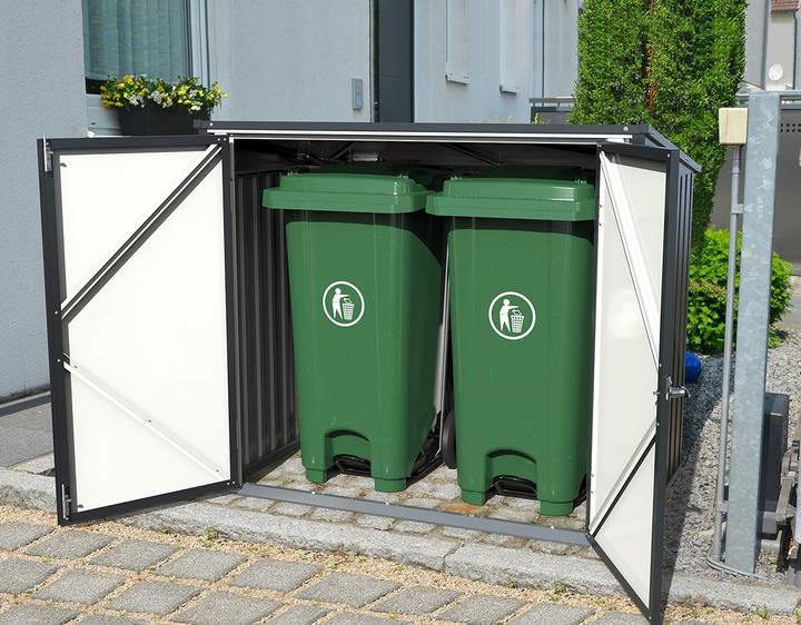 Actual product image Tepro Waste bin box, anthracite/white
