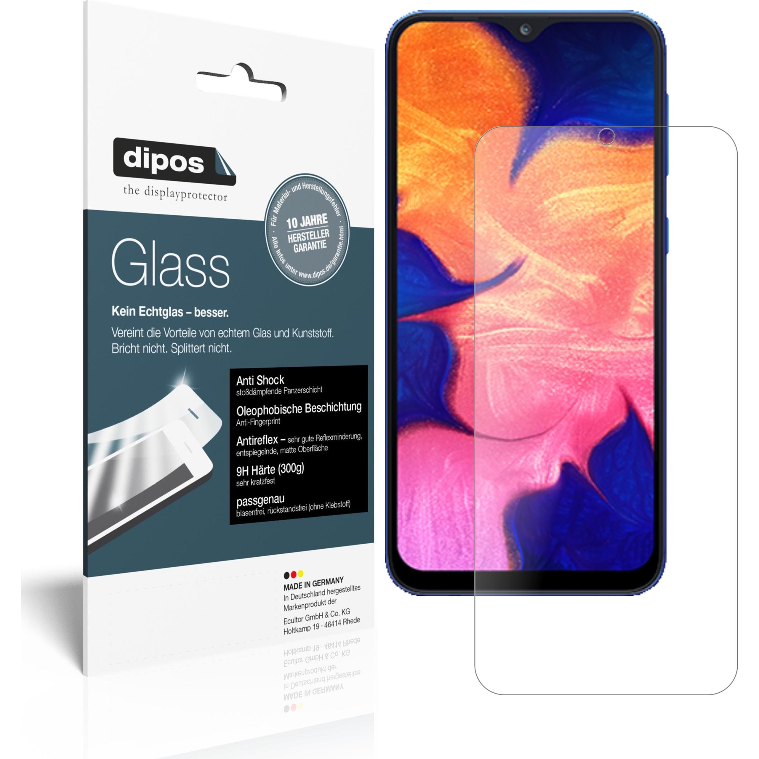Dipos Displayschutz Anti-Shock (2 Stück, Samsung Galaxy A10), Smartphone Schutzfolie, Transparent