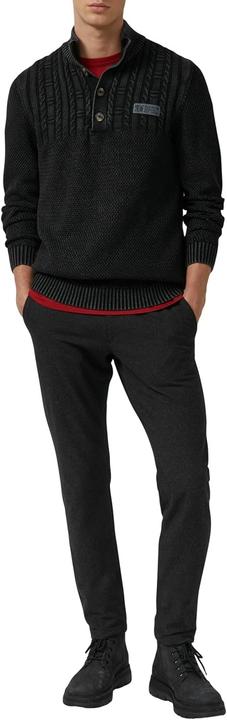 Produktbild s.Oliver Strickpullover Strukturmix-Troyer aus Baumwolle mit Garment Dye (L)