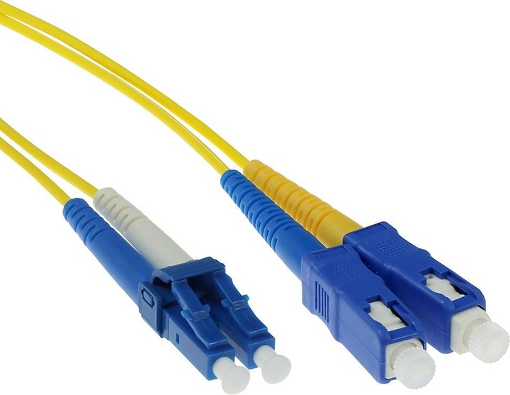 Produktbild 1.5 meter LSZH Singlemode 9/125 OS2 fiber patch cable duplex with LC and SC connectors (1.50 m)