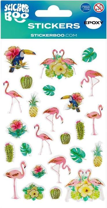 Dymo Aufkleber BOO Flamingos