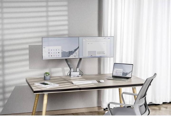 Produktbild SpeaKa Professional SP-MM-800 2fach Monitor-Tischhalterung 43,2cm (17/ ) - 81,3cm (32/ ) Integriert (Tisch, 32", 9 kg)