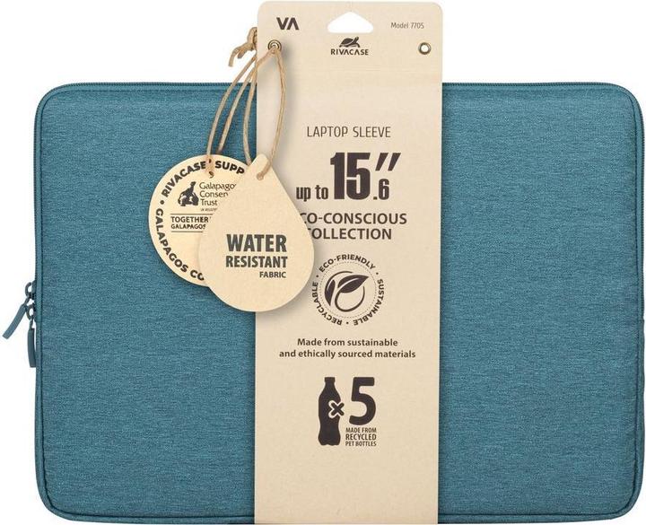 Actual product image Rivacase NB Sleeve Suzuka aquamarine 7705 (15.60")