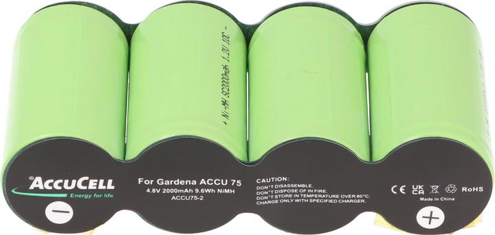 Actual product image AccuCell Akku Gardena ACCU 75, ACCU75 mit Lötfahnen (4.8 V)
