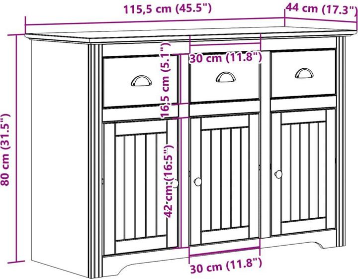 Image du produit vidaXL Parasha (115.50 x 44 x 79.50 cm)