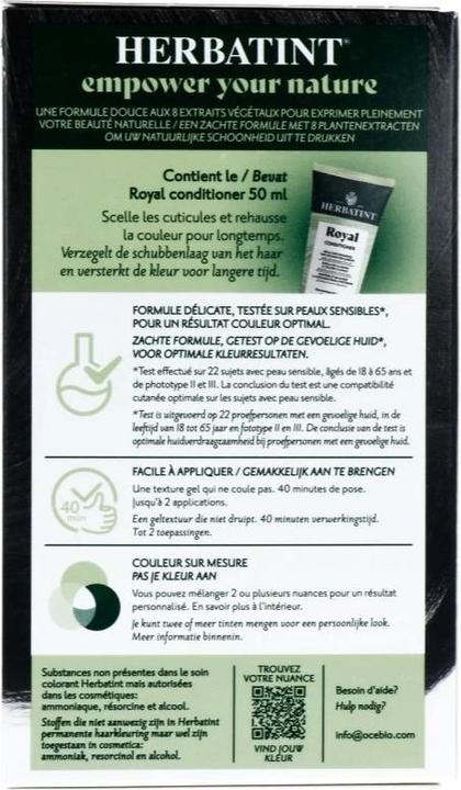 Produktbild Herbatint Dauerharrfärbemittel Schwarz (Schwarz)