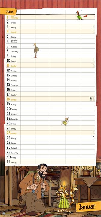 Produktbild Pettersson und Findus Familienplaner 2026 (21 x 45 cm, Harter Einband, Deutsch)