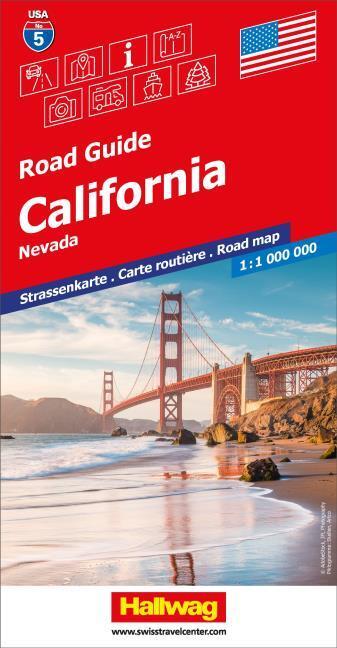 Actual product image California, Nevada Road Map 1:1 million, Road Guide No. 5