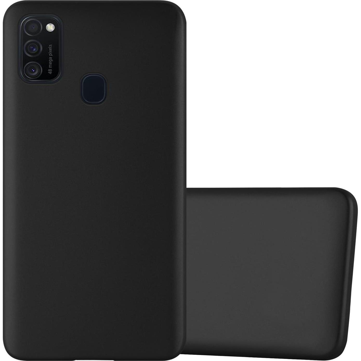 Cadorabo TPU Matt Metallic Cover (Samsung Galaxy M21, Samsung Galaxy M30s), Smartphone Hülle, Schwarz