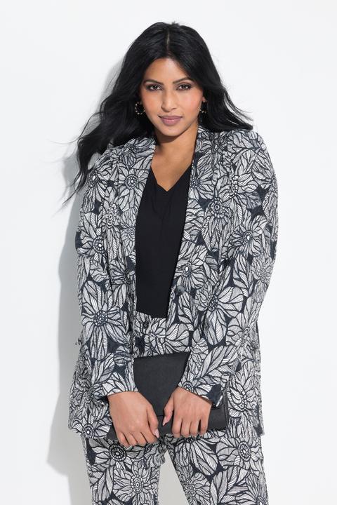 Immagine prodotto Ulla Popken Blazer di jacquard con revers e maniche lunghe (54)
