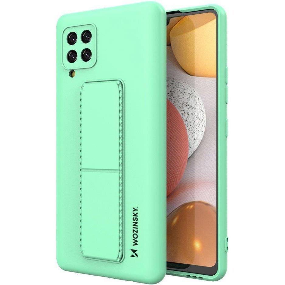 Wozinsky Kickstand Case Silicone Stand Cover for Samsung Galaxy A42 5G Mint (Samsung Galaxy A42 5G), Smartphone Hülle, G...