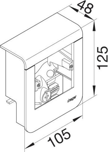 Produktbild Hager TEH SL20055901D5 GerÃ¤tetrÃ¤ger uni design SL 20x55 Dekor Eiche (10.50 cm)