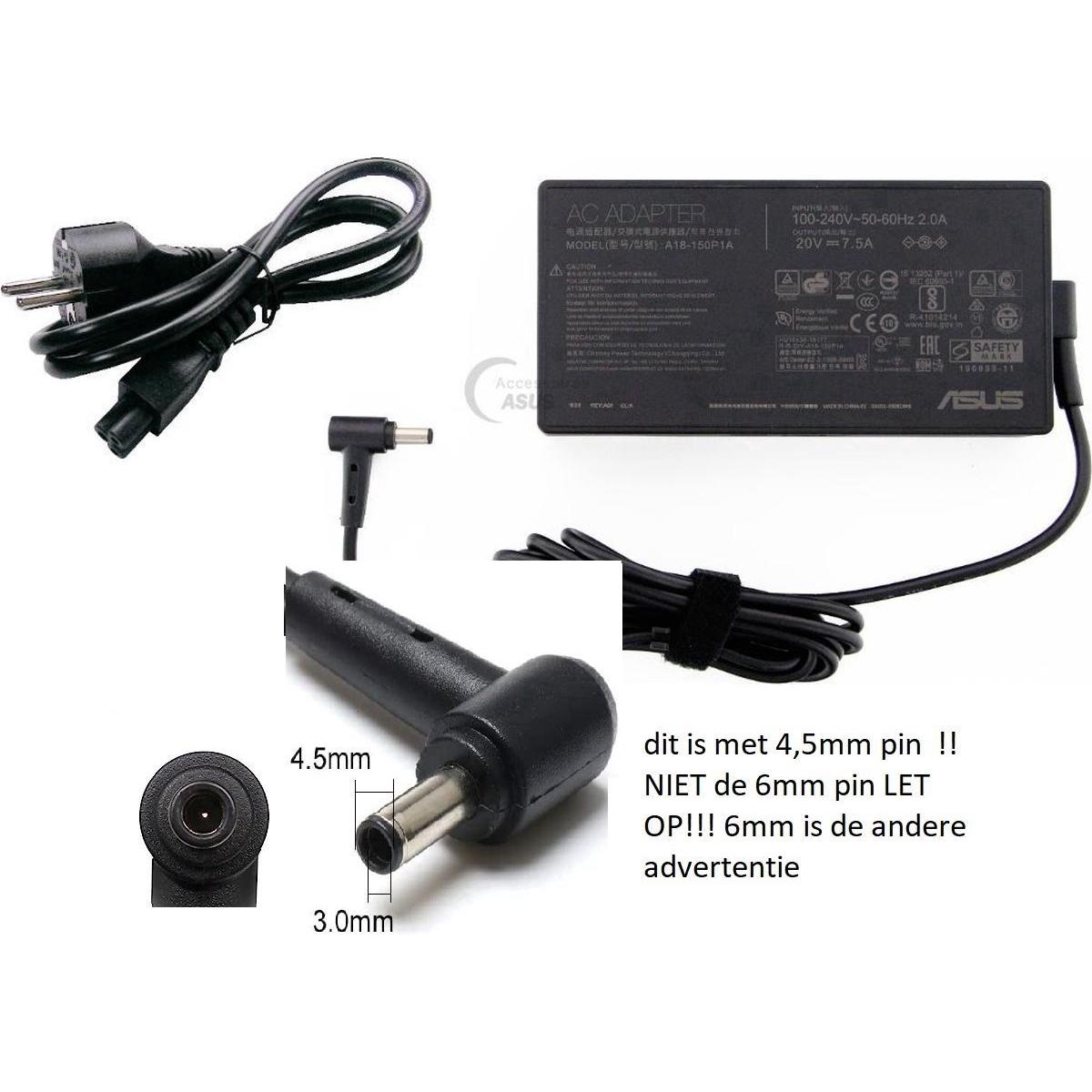 ASUS Adapter 0A001-00081900 (150 W), Notebook Netzteil, Schwarz