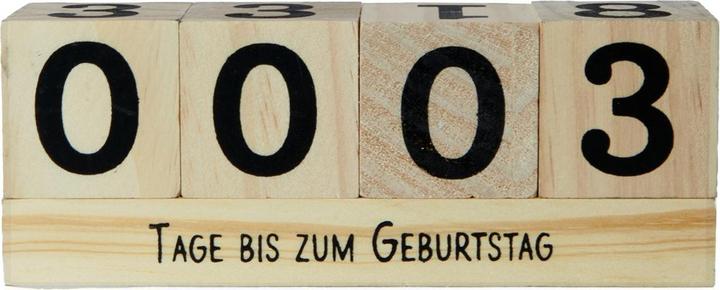 Actual product image Natura Punto Wooden Cube Countdown with 2 Theme Bars