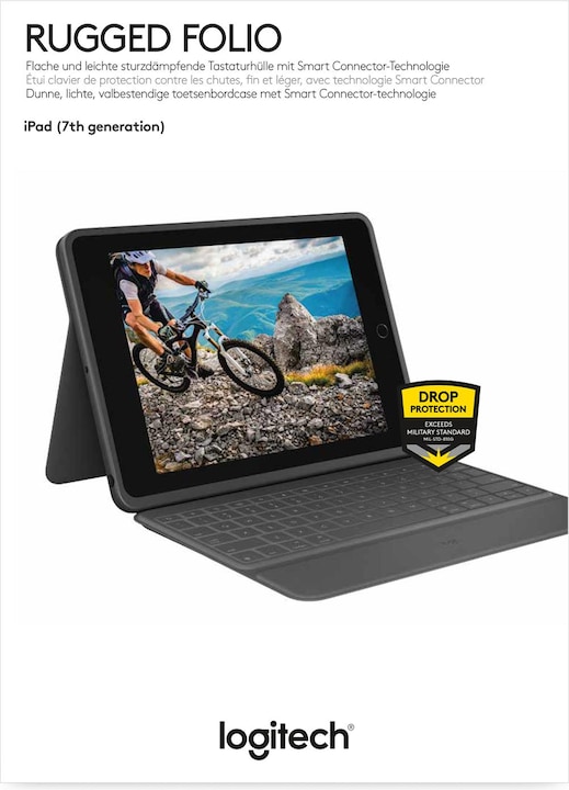 Actual product image Logitech Rugged Folio (FR, iPad 2019 (7th gene), iPad 2020 (8. Gen), iPad 2021 (9th Gen))