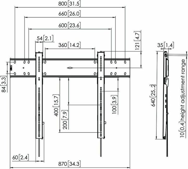 Actual product image Vogels PFW 6800 WALLMOUNT FIXED (Wall, 80", 100 kg)