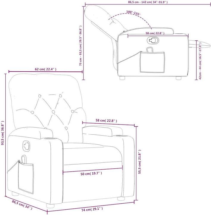 Actual product image VidaXL Massage-Relaxsessel