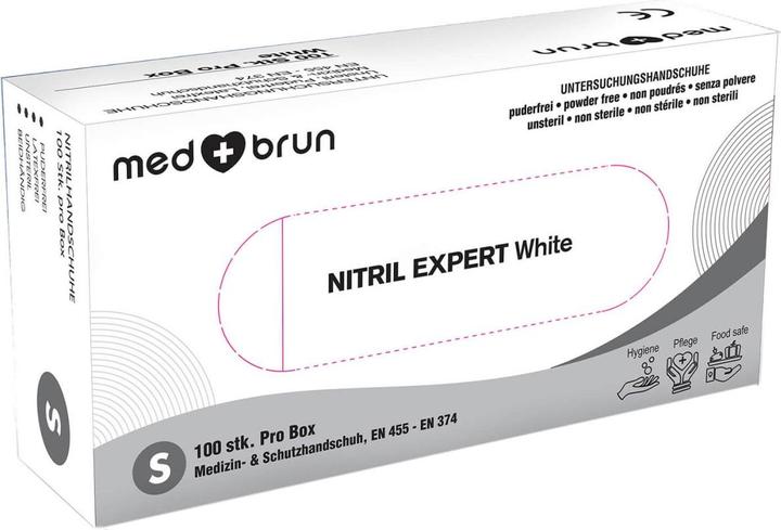 Produktbild MedBrun - Nitril Handschuhe Expert White (S)