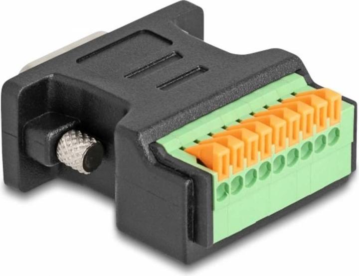 Actual product image Delock D-Sub 9 male to terminal block adapter with push buttons (Industrial cables)