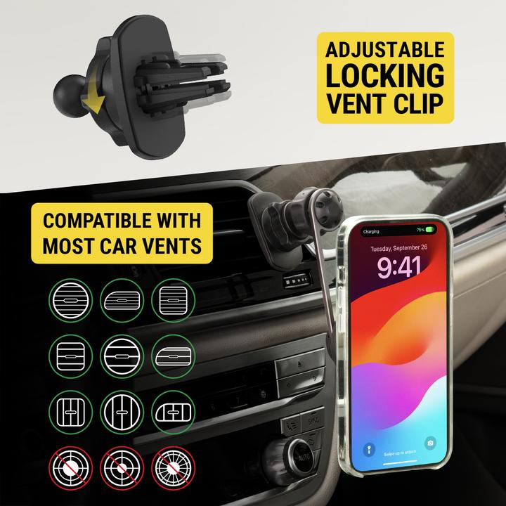 Image du produit Scosche magicMOUNT ELITE CHARGE 3-in-1 - Système de fixation magnétique innovant