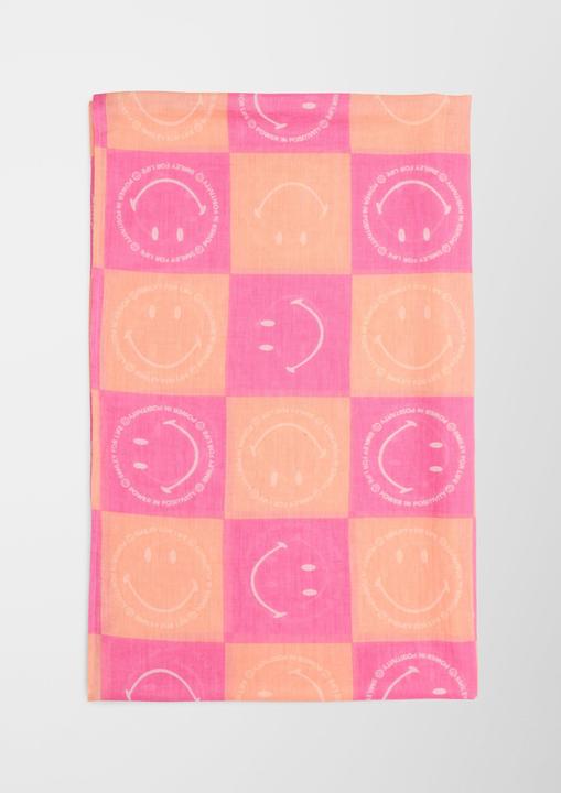 Produktbild s.Oliver Schal Baumwollschal mit Smiley®-Allovermuster