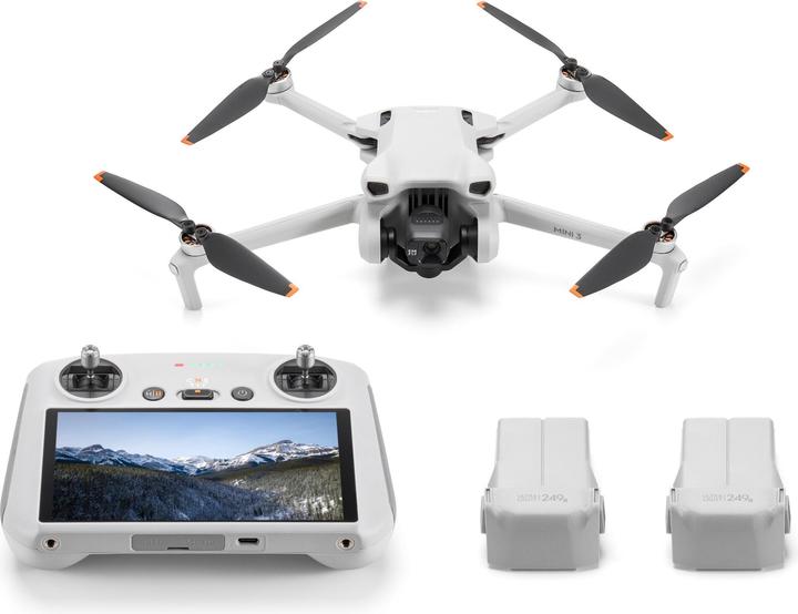 DJI Mini 3 avec contrôleur RC et Fly More Combo (38 min, 248 g, 48 Mpx)