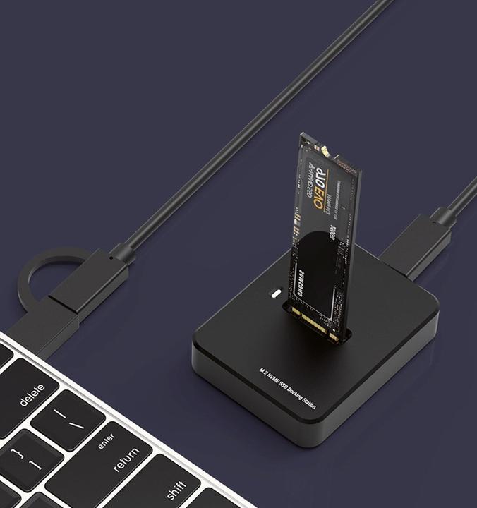 Produktbild Gembird Desktop USB Type-C M.2 SATA & NVME SSD drive docking station (M.2)