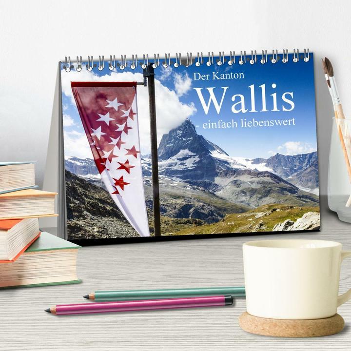 Produktbild Der Kanton Wallis - einfach liebenswert (Tischkalender 2025 DIN A5 quer), Monatskalend (A5, Deutsch)