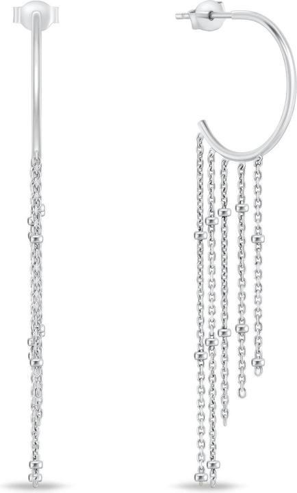 Immagine prodotto Brilio Argento - Eleganti orecchini a cerchio con catene EA863W