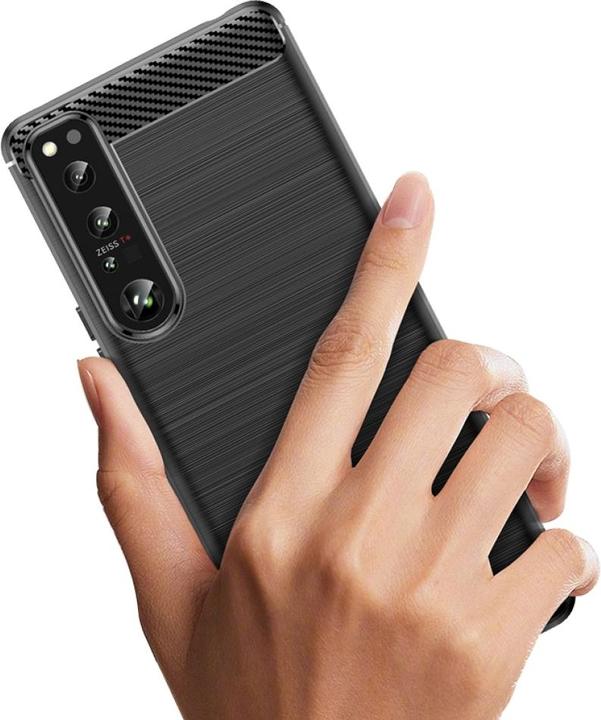 Produktbild Screenguard Sony Xperia 1 IV Hülle Carbon Brushed Soft TPU (Sony Xperia 1 IV)