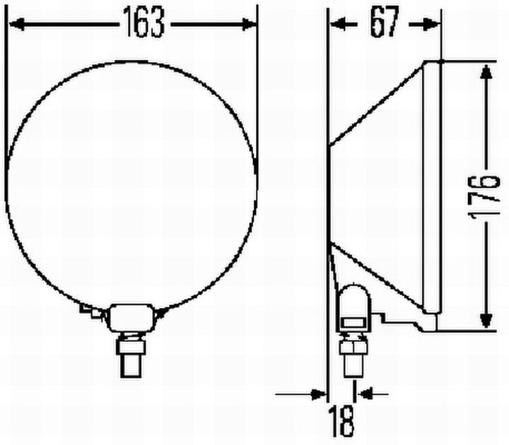 Produktbild Hella Nebelscheinwerfer Halogen Anbau stehend Comet 500 (H3)