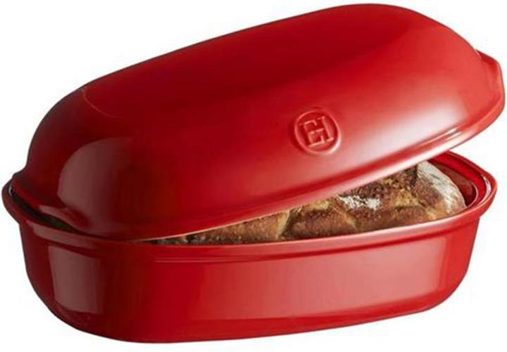 Produktbild Emile Henry EH345501 Brotbackform, handgefertigt, 34 x 22 x 8,9 cm, Burgunderrot (34 cm)