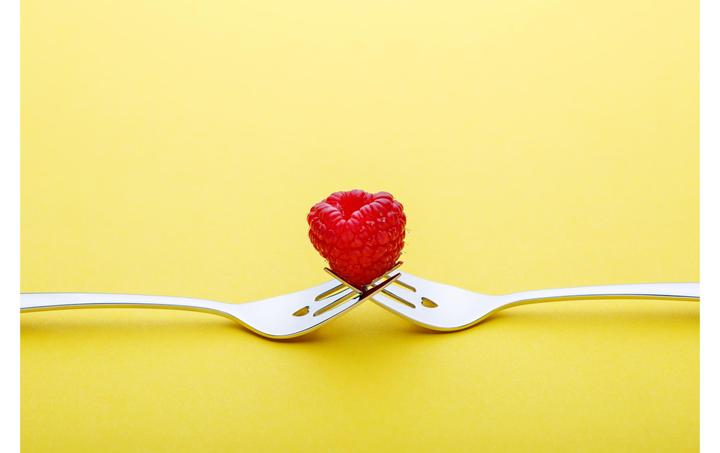Actual product image Sola Cake fork set with heart (6 Piece, Pitchfork)