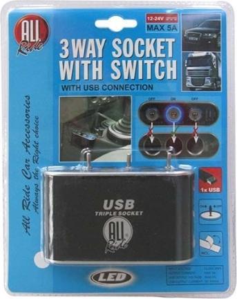 Image du produit All Ride Chargeur USB 12/24V 5A PL