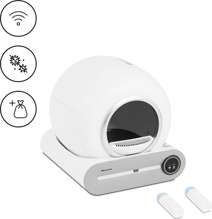 Produktbild Wiesenfield Selbstreinigendes Katzenklo App-Steuerung 65 l automatische Katzentoilette (Selbstreinigendes Katzenklo)