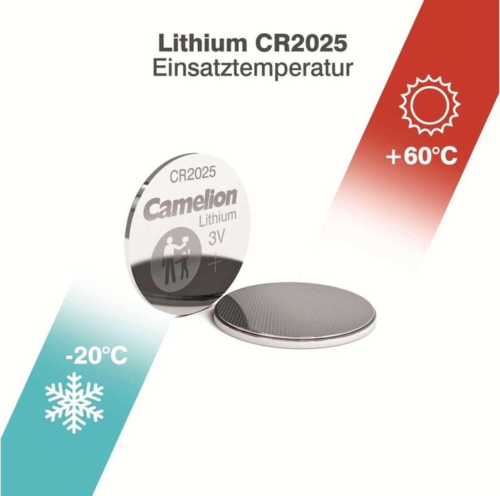 Image du produit Camelion CR2025-BP5 - Pile jetable - CR2025 - lithium - 3 V - 5 pièce(s) - 150 mAh (5 pcs, CR2025, 150 mAh)