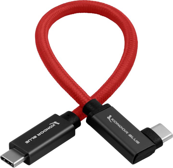 Kondor Blue Câble USB C vers USB C pour l'enregistrement et le chargement de disques SSD - 8K Data et Power (USB 3.1, 100 W)