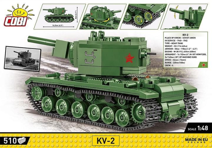Image du produit Cobi Historical Collection 2731 - KV-2 Panzer WWII, 510 briques de serrage