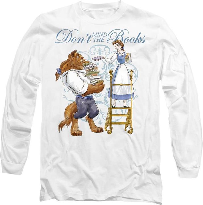 Actual product image Beauty And The Beast Unisex Adult Don't Mind the Books T-Shirt (M)