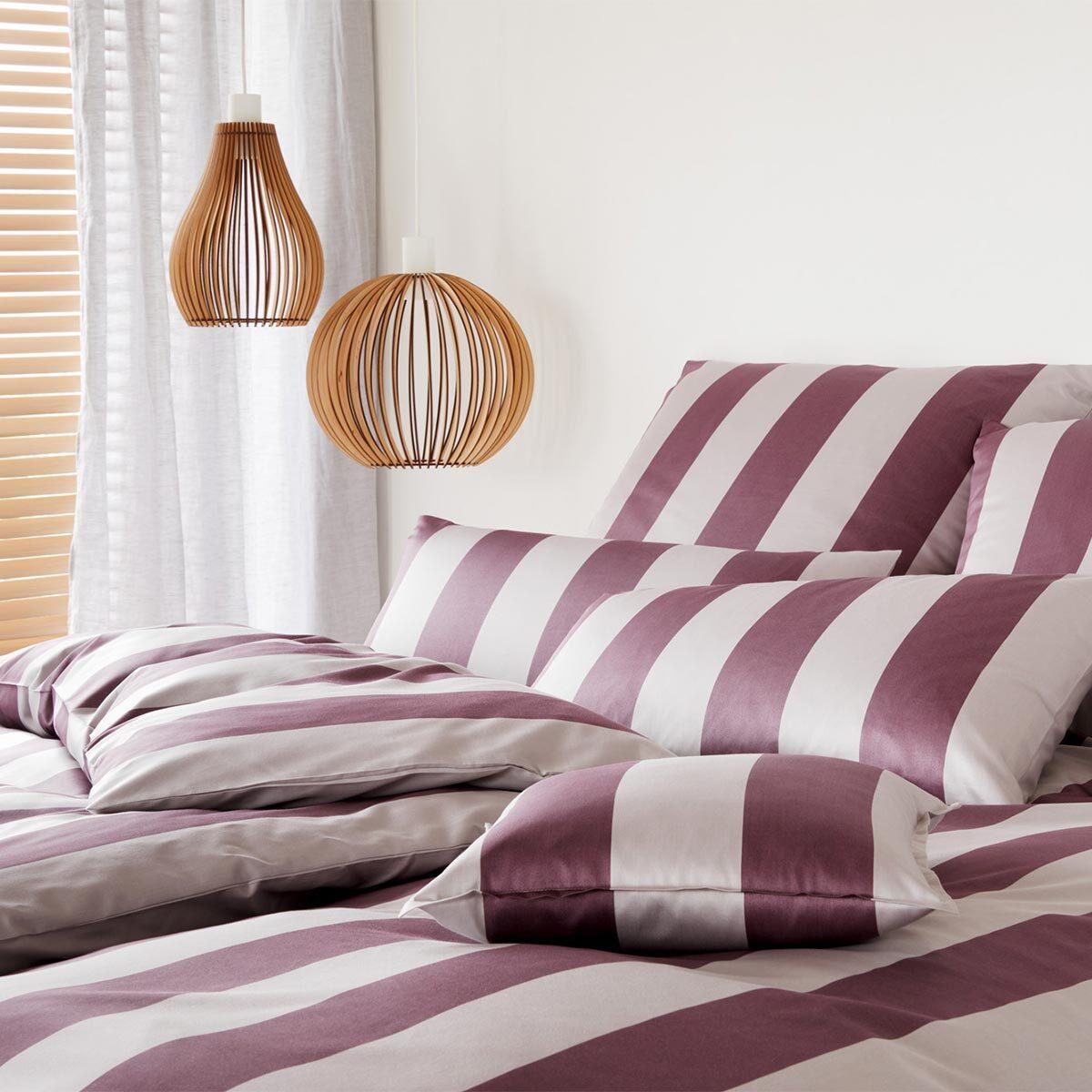 Thumbnail - Elegante, Bettwäsche, Night Stripe (Bettwäsche Set, 135x200 cm + 80x80 cm)