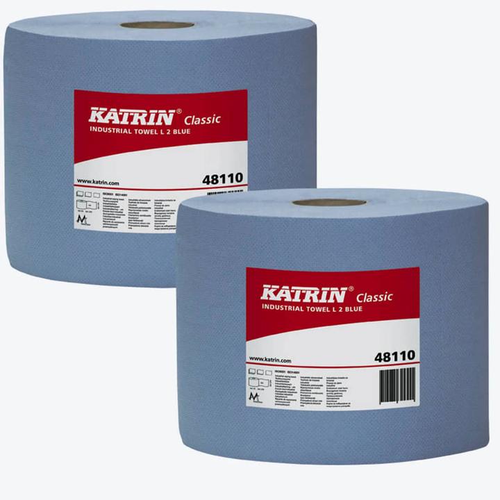 Productafbeelding Elos Poetsdoekrol Katrin Classic L 2 L360xB220x mm blauw 2-laags (2 x)
