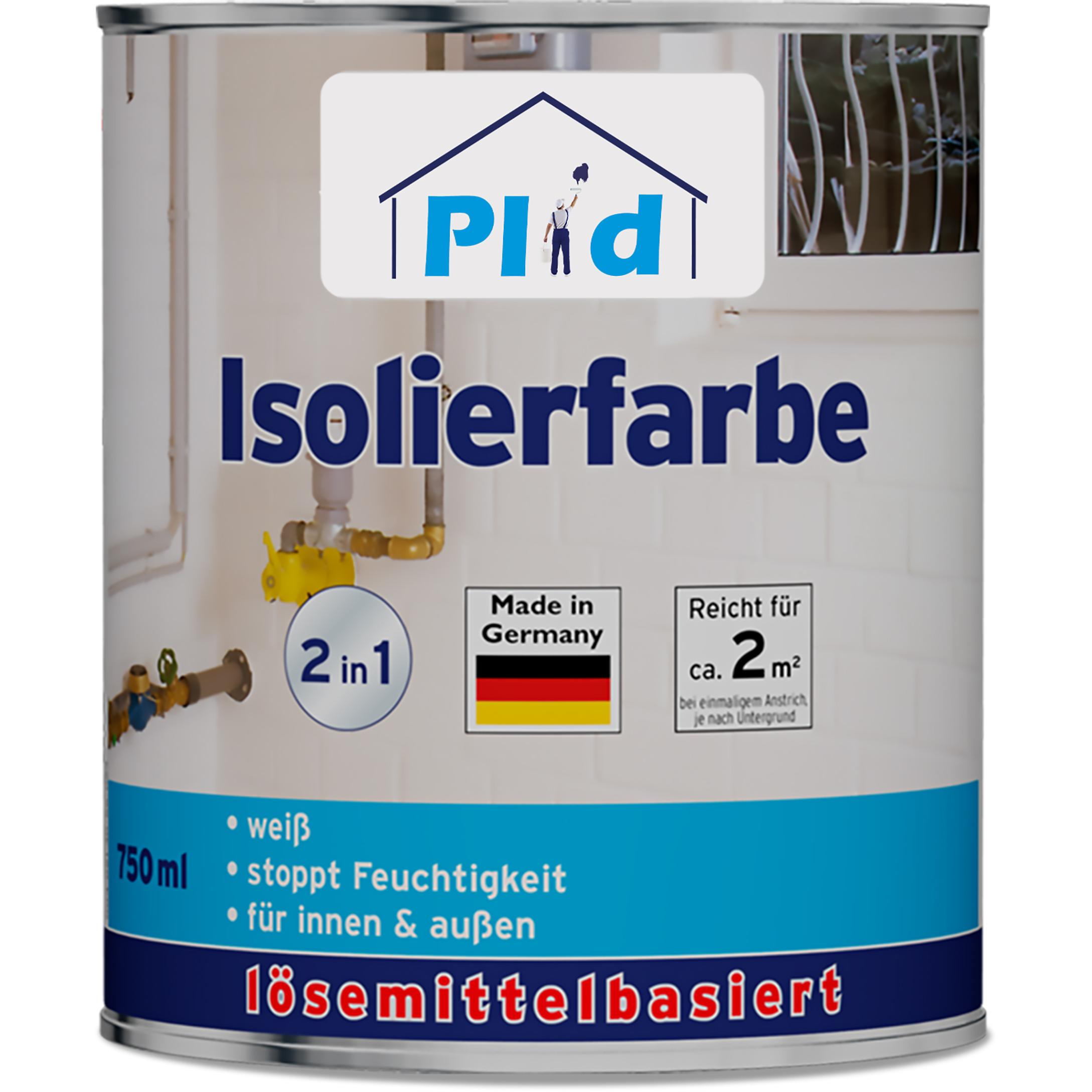 Plid, Wandfarbe + Spezialfarbe, Isolierfarbe LH 0,75L Weiss für ca. 20m² / Kellerfarbe Nikotinfarbe deckweiss Wandfarbe ...