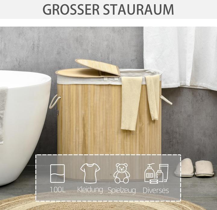 Actual product image Homcom Laundry basket with lid (100 l)