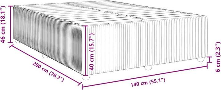 Actual product image vidaXL Bettgestell (140 x 200 cm)