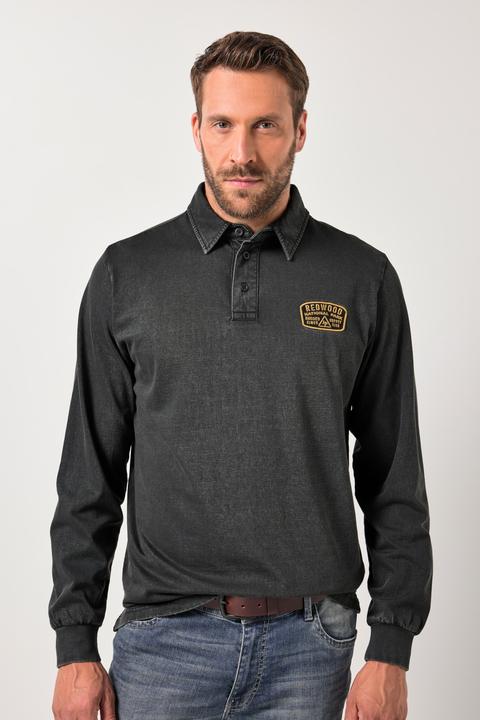 Produktbild JP1880 Poloshirt, Langarm, Badge, Vintage Look (5XL)