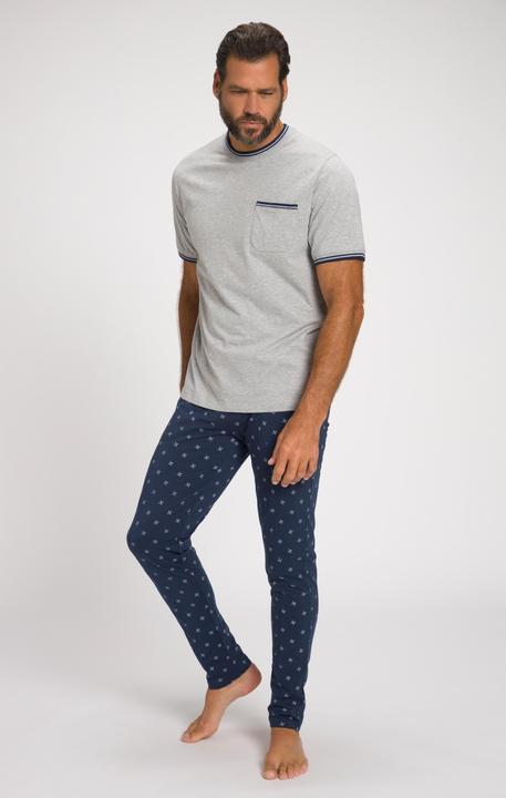 Produktbild JP1880 Schlafanzug, Zweiteiler, T-Shirt mit Minimal-Muster, lange Hose (3XL)