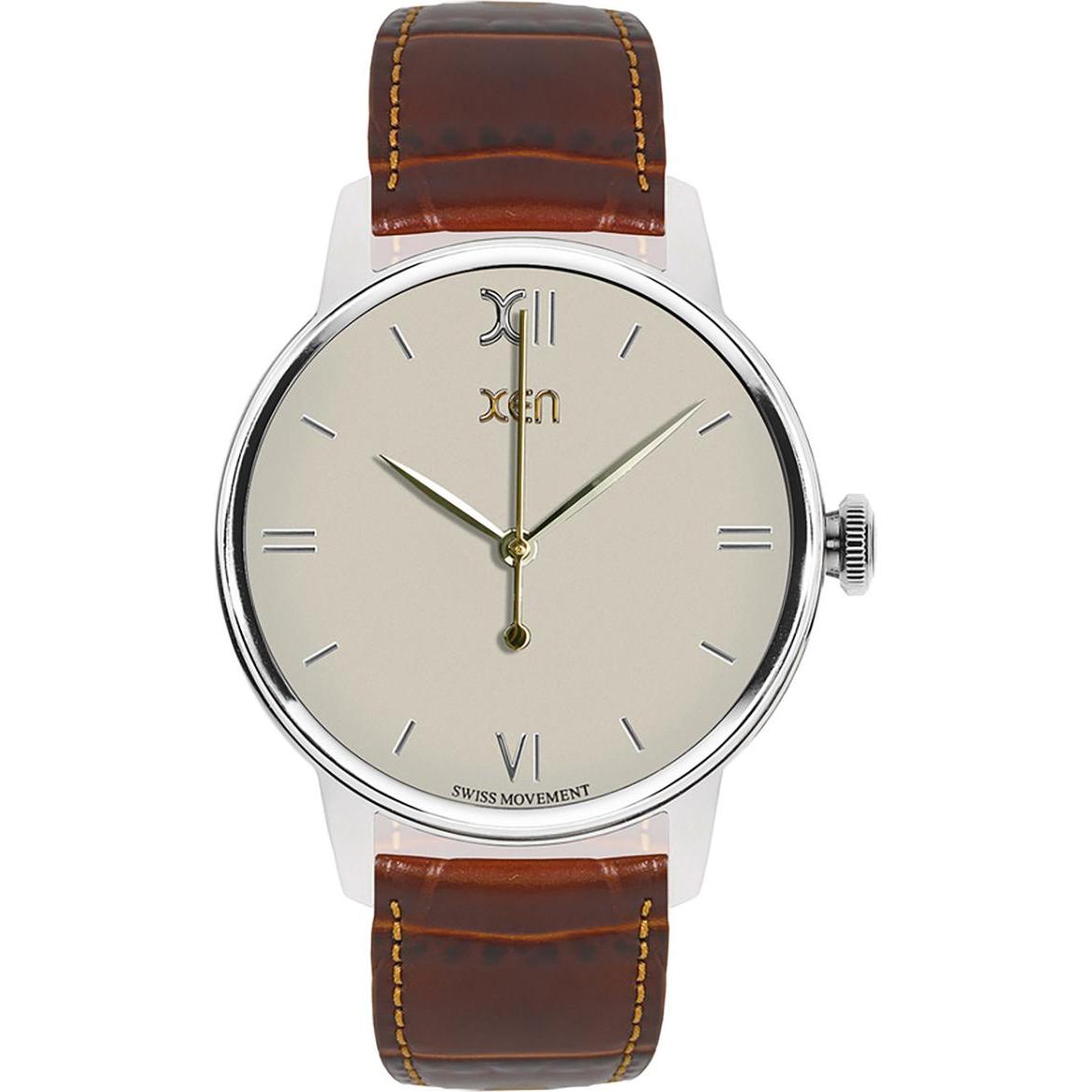 Xen, Armbanduhr, Armbanduhr Classic XQ0301, Braun, (Analoguhr, 41 mm)
