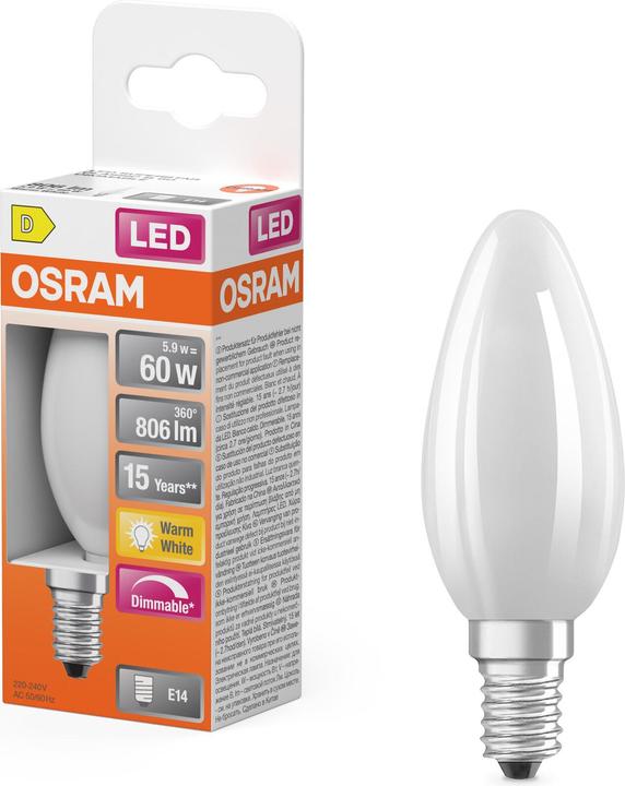 Immagine prodotto Osram Star Classic B (E14, 6 W, 806 lm, 1 x, E)