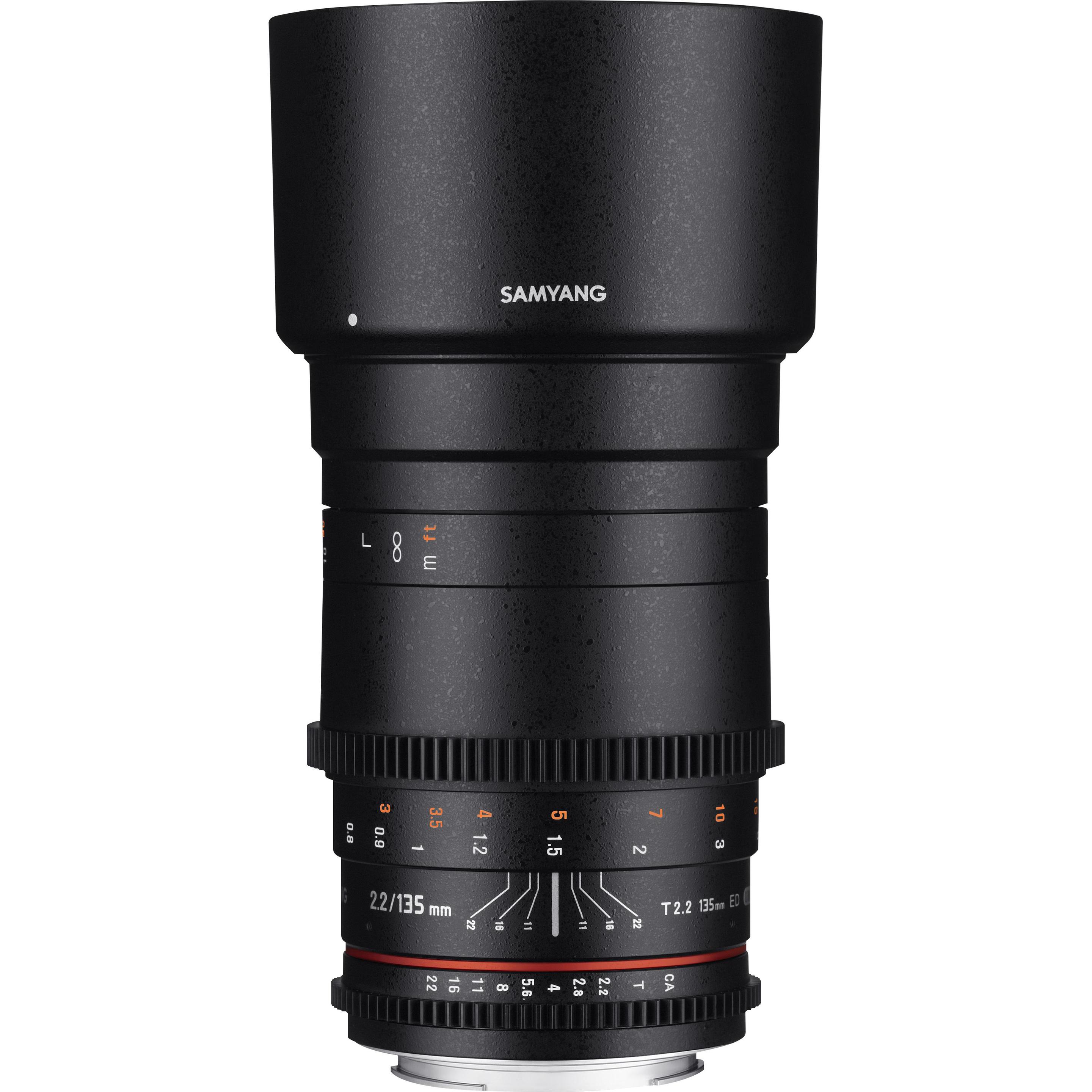 Samyang 135mm T2.2 VDSLR Canon EF (Canon EF, Vollformat), Objektiv, Schwarz