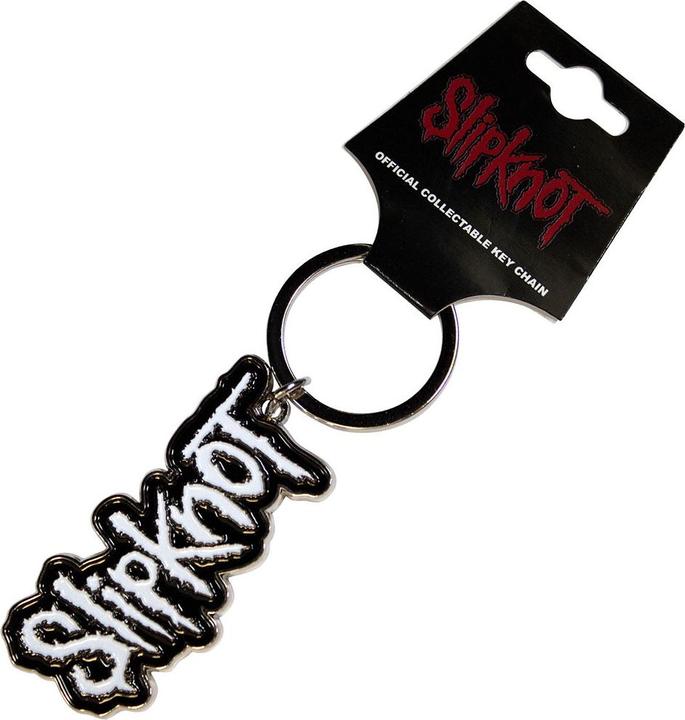 Slipknot White Logo Black Border Schlüsselanhänger